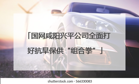 国网咸阳兴平公司全面打好抗旱保供“组合拳”