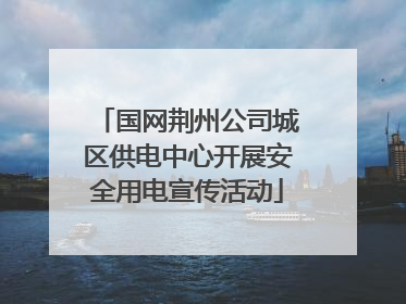 国网荆州公司城区供电中心开展安全用电宣传活动