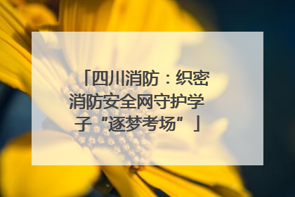 四川消防：织密消防安全网守护学子“逐梦考场”