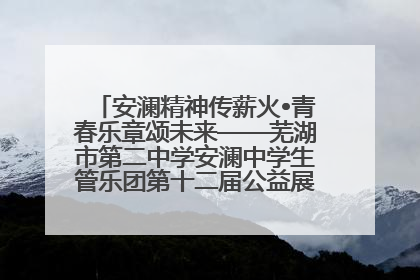 安澜精神传薪火•青春乐章颂未来——芜湖市第二中学安澜中学生管乐团第十二届公益展演圆满举行