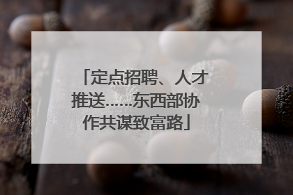 定点招聘、人才推送……东西部协作共谋致富路