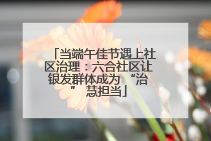当端午佳节遇上社区治理：六合社区让银发群体成为 “治” 慧担当