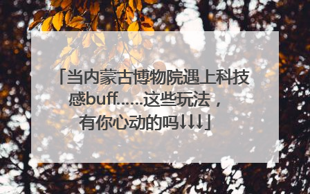 当内蒙古博物院遇上科技感buff……这些玩法，有你心动的吗↓↓↓