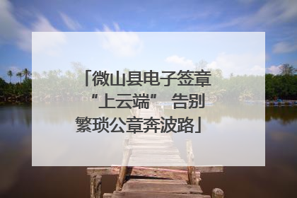 微山县电子签章“上云端” 告别繁琐公章奔波路