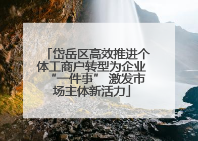 岱岳区高效推进个体工商户转型为企业“一件事” 激发市场主体新活力
