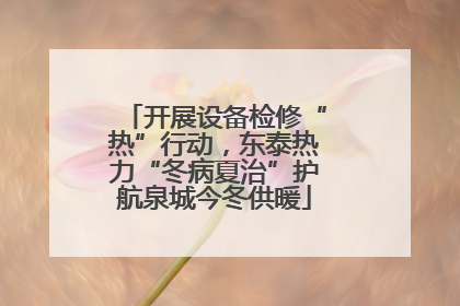 开展设备检修“热”行动，东泰热力“冬病夏治”护航泉城今冬供暖