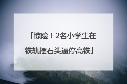 惊险！2名小学生在铁轨摆石头逼停高铁