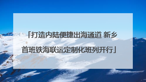打造内陆便捷出海通道 新乡首班铁海联运定制化班列开行