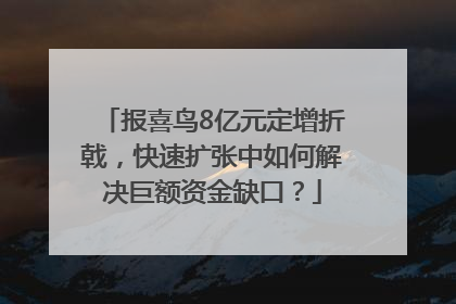 报喜鸟8亿元定增折戟，快速扩张中如何解决巨额资金缺口？