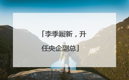 李季履新，升任央企副总