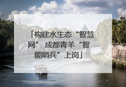 构建水生态“智慧网” 成都青羊“智能哨兵”上岗