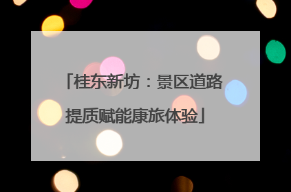 桂东新坊：景区道路提质赋能康旅体验