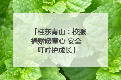 桂东青山：校服捐赠暖童心 安全叮咛护成长