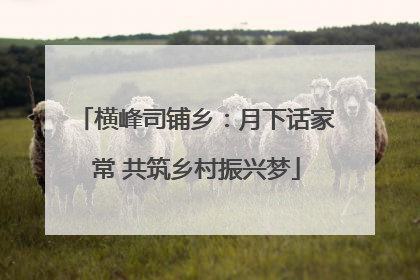 横峰司铺乡：月下话家常 共筑乡村振兴梦
