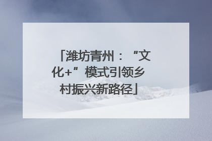 潍坊青州：“文化+”模式引领乡村振兴新路径
