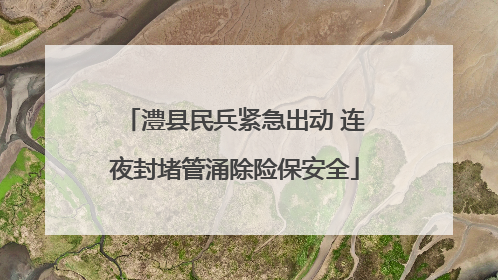 澧县民兵紧急出动 连夜封堵管涌除险保安全