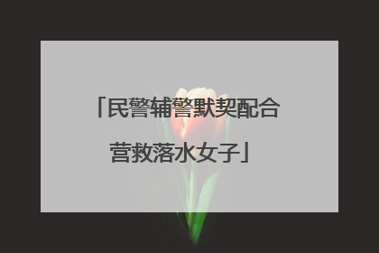 民警辅警默契配合 营救落水女子