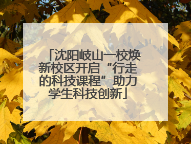 沈阳岐山一校焕新校区开启“行走的科技课程”助力学生科技创新