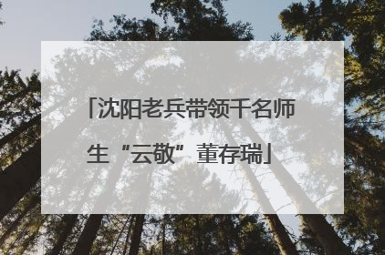 沈阳老兵带领千名师生“云敬”董存瑞
