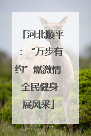 河北顺平：“万步有约”燃激情 全民健身展风采
