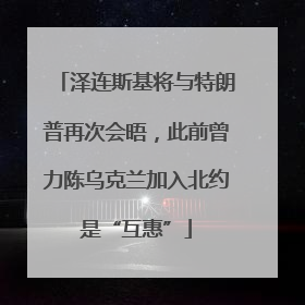 泽连斯基将与特朗普再次会晤，此前曾力陈乌克兰加入北约是“互惠”
