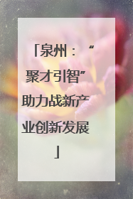 泉州：“聚才引智”助力战新产业创新发展