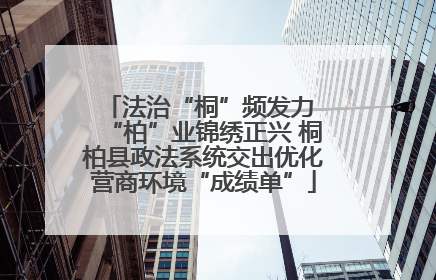 法治“桐”频发力 “柏”业锦绣正兴 桐柏县政法系统交出优化营商环境“成绩单”