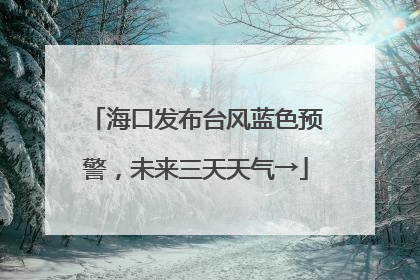 海口发布台风蓝色预警，未来三天天气→