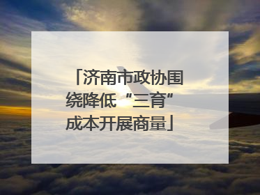济南市政协围绕降低“三育”成本开展商量