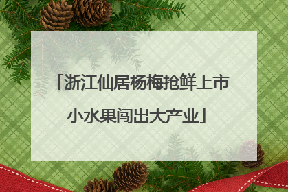 浙江仙居杨梅抢鲜上市 小水果闯出大产业