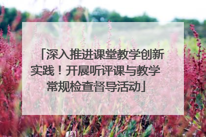 深入推进课堂教学创新实践！开展听评课与教学常规检查督导活动