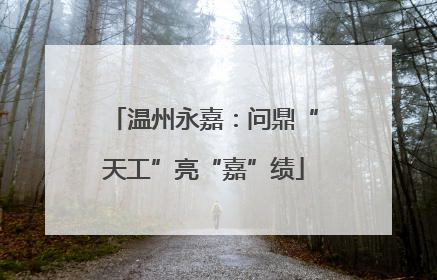 温州永嘉：问鼎“天工”亮“嘉”绩