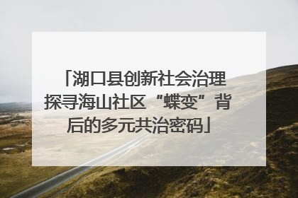 湖口县创新社会治理 探寻海山社区“蝶变”背后的多元共治密码