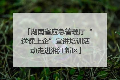 湖南省应急管理厅“送课上企”宣讲培训活动走进湘江新区
