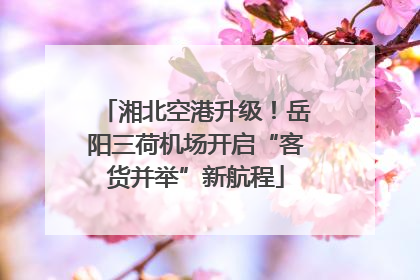 湘北空港升级！岳阳三荷机场开启“客货并举”新航程