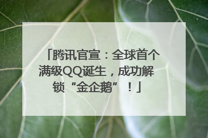 腾讯官宣：全球首个满级QQ诞生，成功解锁“金企鹅”！
