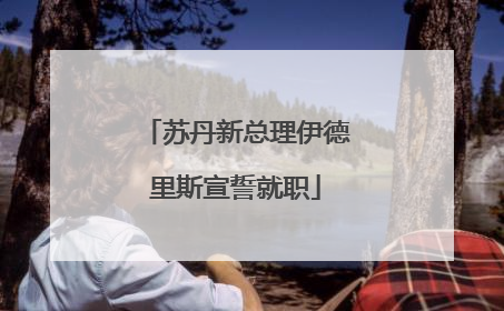 苏丹新总理伊德里斯宣誓就职