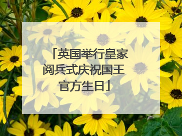 英国举行皇家阅兵式庆祝国王官方生日