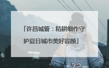 许昌城管：精耕细作守护夏日城市美好容颜