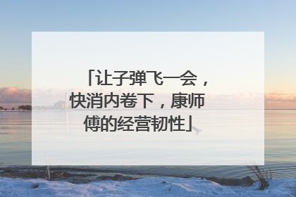 让子弹飞一会，快消内卷下，康师傅的经营韧性