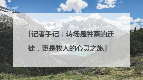 记者手记：转场是牲畜的迁徙，更是牧人的心灵之旅