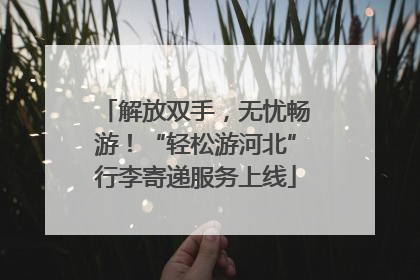 解放双手，无忧畅游！“轻松游河北”行李寄递服务上线
