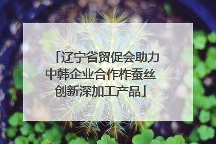 辽宁省贸促会助力中韩企业合作柞蚕丝创新深加工产品
