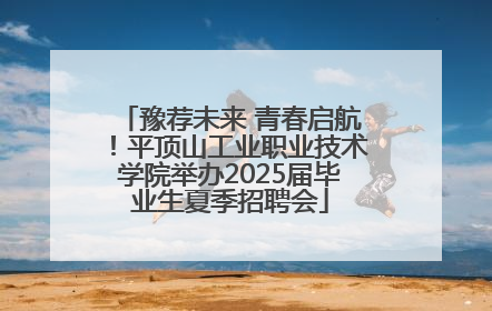 豫荐未来 青春启航！平顶山工业职业技术学院举办2025届毕业生夏季招聘会
