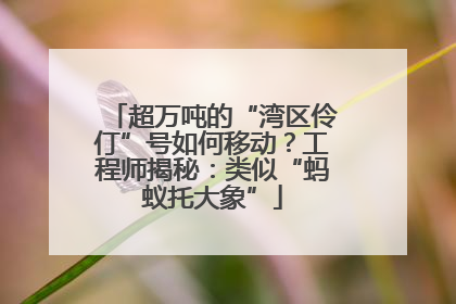 超万吨的“湾区伶仃”号如何移动？工程师揭秘：类似“蚂蚁托大象”