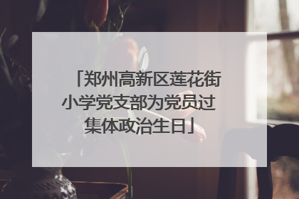 郑州高新区莲花街小学党支部为党员过集体政治生日