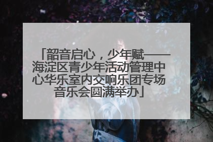 韶音启心，少年赋——海淀区青少年活动管理中心华乐室内交响乐团专场音乐会圆满举办