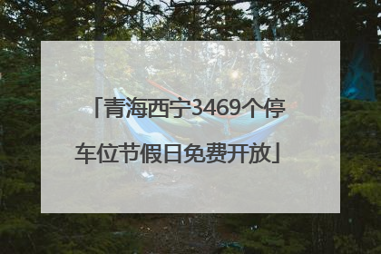 青海西宁3469个停车位节假日免费开放