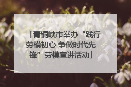 青铜峡市举办“践行劳模初心 争做时代先锋”劳模宣讲活动