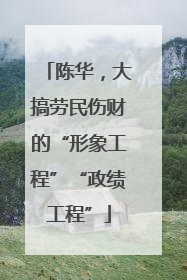 陈华，大搞劳民伤财的“形象工程”“政绩工程”